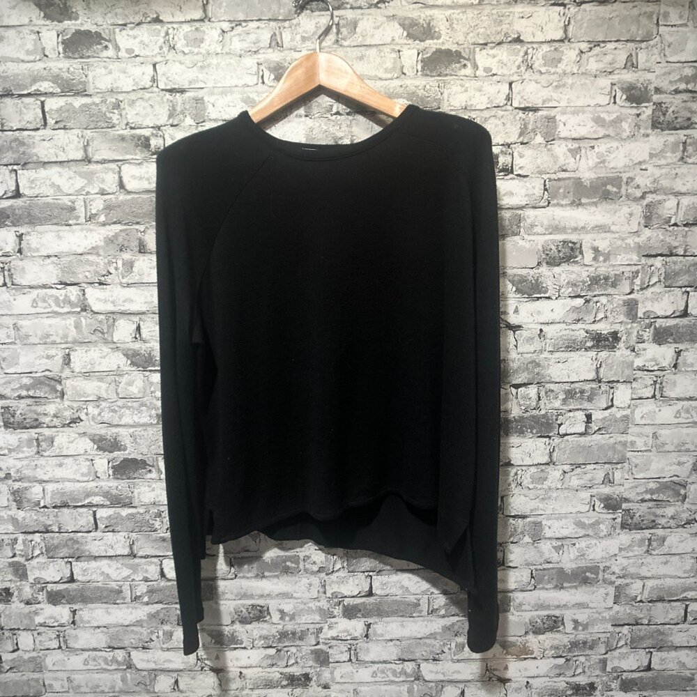 EUC Rag & Bone Harvey Crewneck Cotton Blend Sweater Size Large (Black)